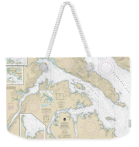 Nautical Chart-17426 Kasaan Bay, Clarence Strait, Hollis Anchorage, Eastern Part, Lyman Anchorage - Weekender Tote Bag