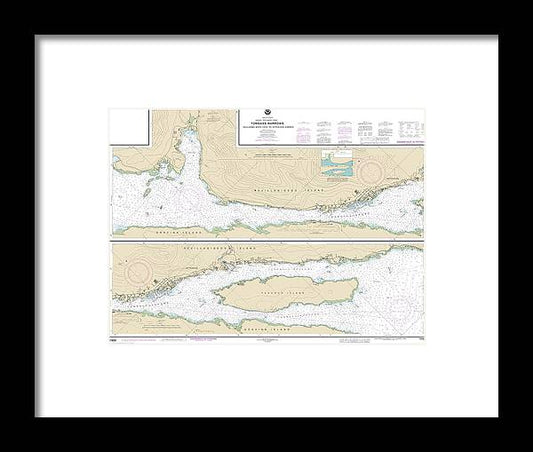 Nautical Chart-17430 Tongass Narrows - Framed Print