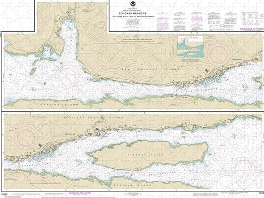 Nautical Chart 17430 Tongass Narrows Puzzle