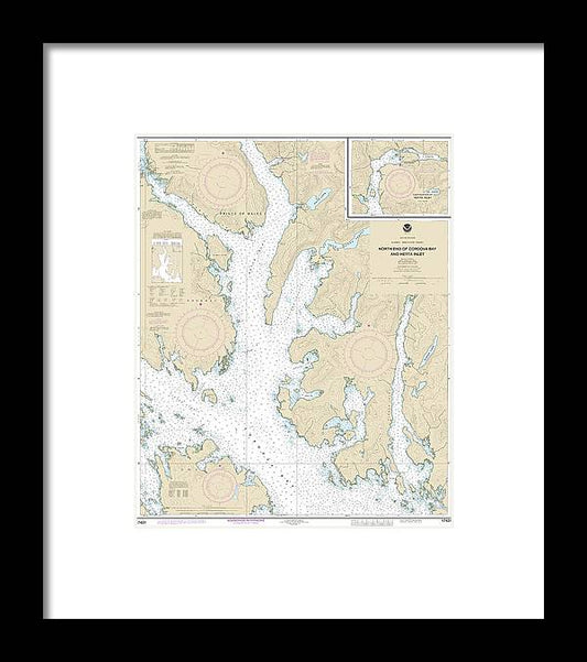 A beuatiful Framed Print of the Nautical Chart-17431 N End-Cordova Bay-Hetta Inlet by SeaKoast