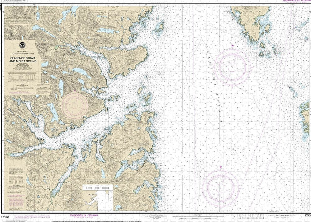 Nautical Chart-17432 Clarence Strait-moira Sound - Puzzle