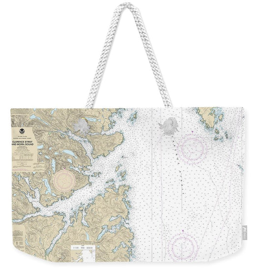 Nautical Chart-17432 Clarence Strait-moira Sound - Weekender Tote Bag