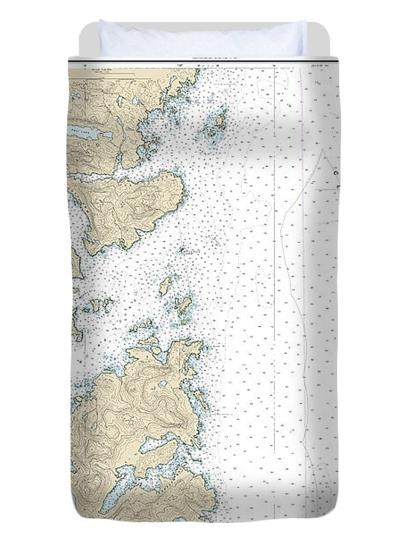 Nautical Chart-17432 Clarence Strait-moira Sound - Duvet Cover