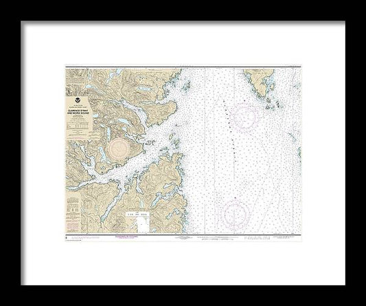 A beuatiful Framed Print of the Nautical Chart-17432 Clarence Strait-Moira Sound by SeaKoast