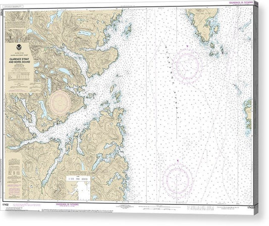 Nautical Chart-17432 Clarence Strait-Moira Sound  Acrylic Print