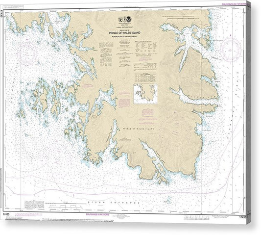 Nautical Chart-17433 Kendrick Bay-Shipwreck Point, Prince-Wales Island  Acrylic Print