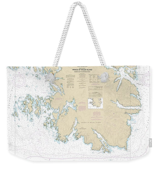Nautical Chart-17433 Kendrick Bay-shipwreck Point, Prince-wales Island - Weekender Tote Bag