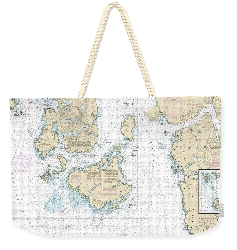 Nautical Chart-17434 Revillagigedo Channel, Ryus Bay, Foggy Bay - Weekender Tote Bag