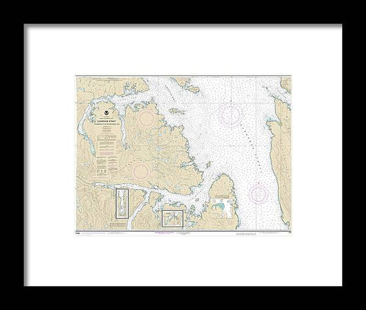 Nautical Chart-17436 Clarence Strait, Cholmondeley Sound-skowl Arm - Framed Print