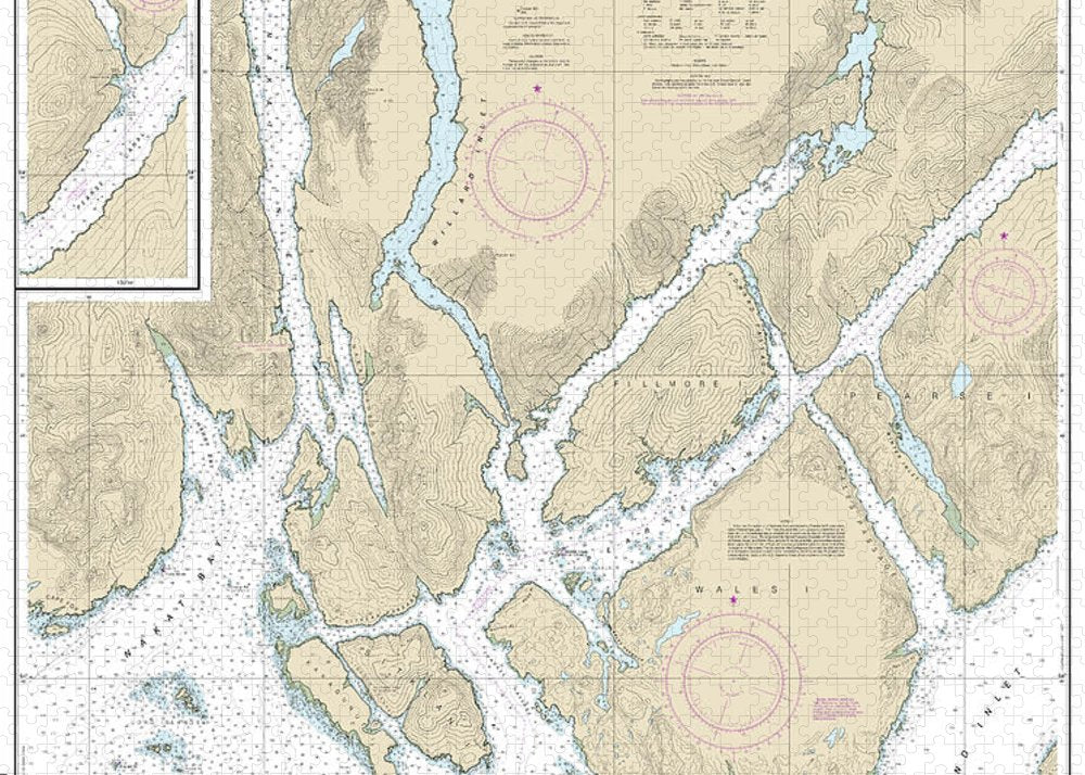 Nautical Chart-17437 Portland Inlet-nakat Bay - Puzzle