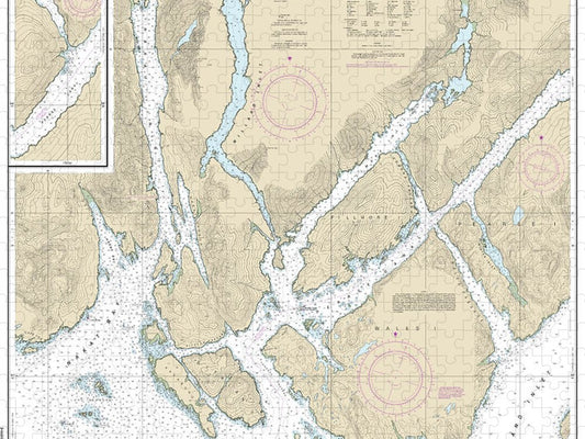 Nautical Chart 17437 Portland Inlet Nakat Bay Puzzle