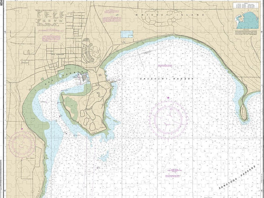 Nautical Chart 18428 Oak Crescent Harbors Puzzle