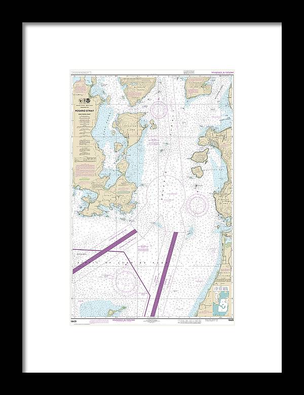 A beuatiful Framed Print of the Nautical Chart-18429 Rosario Strait-Southern Part by SeaKoast