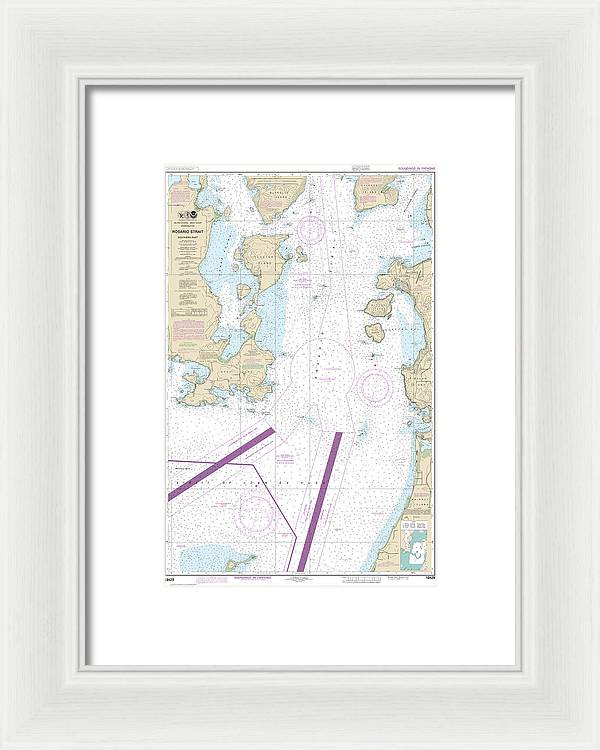 Nautical Chart-18429 Rosario Strait-southern Part - Framed Print