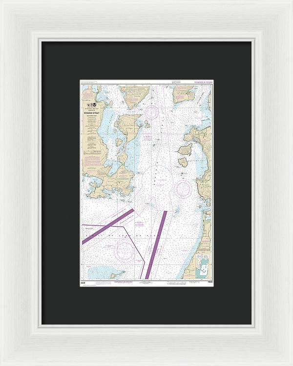 Nautical Chart-18429 Rosario Strait-southern Part - Framed Print