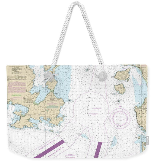 Nautical Chart-18429 Rosario Strait-southern Part - Weekender Tote Bag