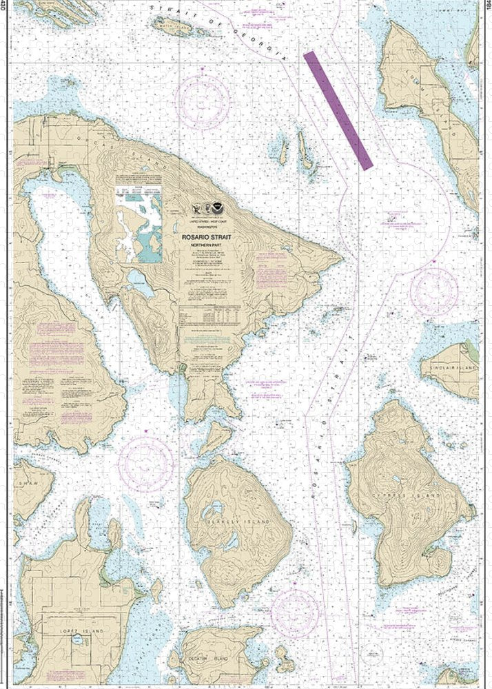 Nautical Chart-18430 Rosario Strait-northern Part - Puzzle