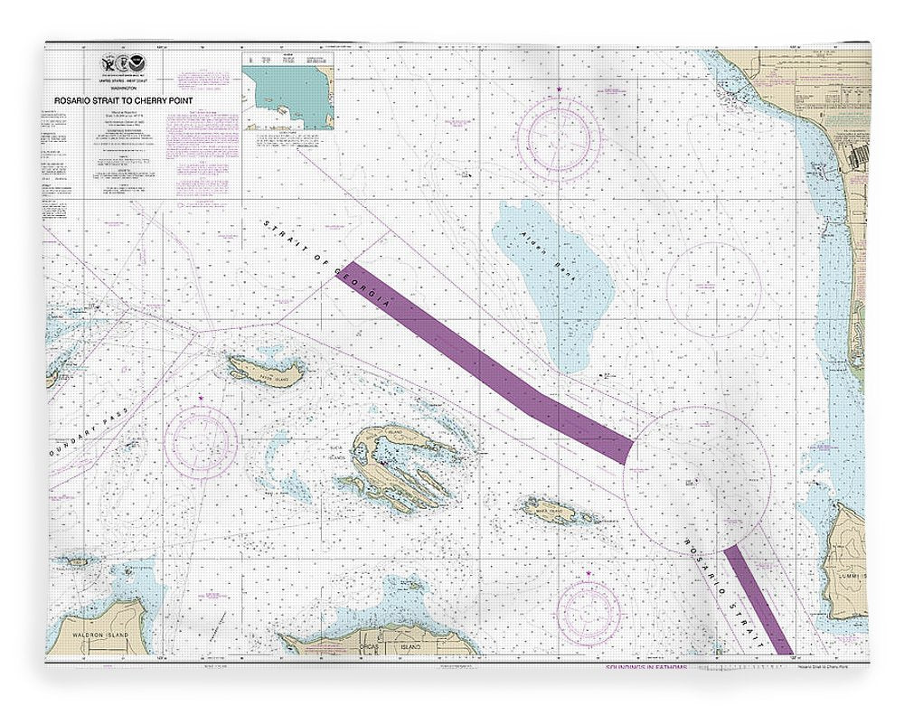 Nautical Chart-18431 Rosario Stait-cherry Point - Blanket