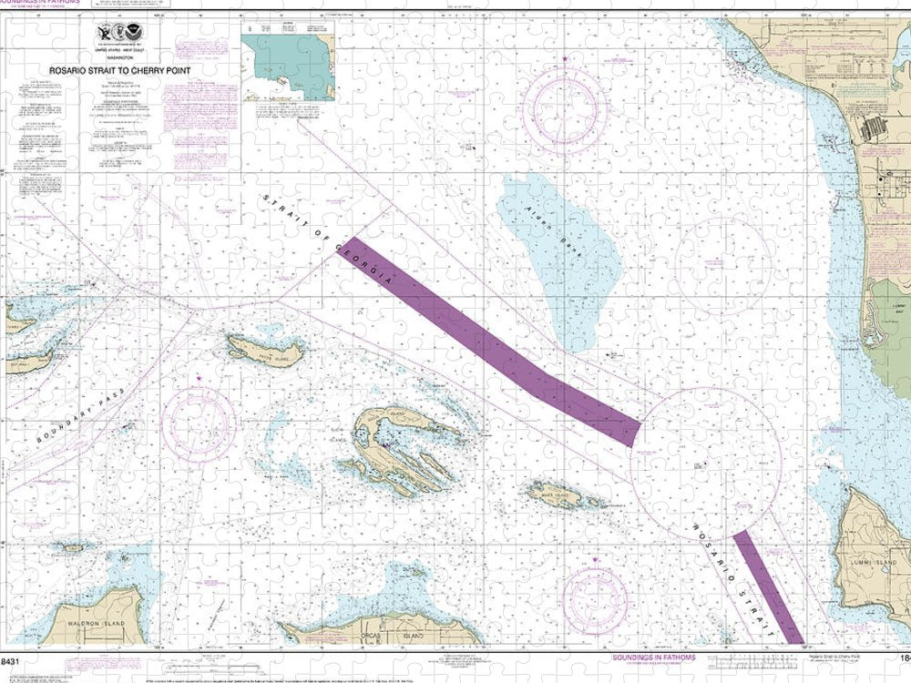 Nautical Chart 18431 Rosario Stait Cherry Point Puzzle