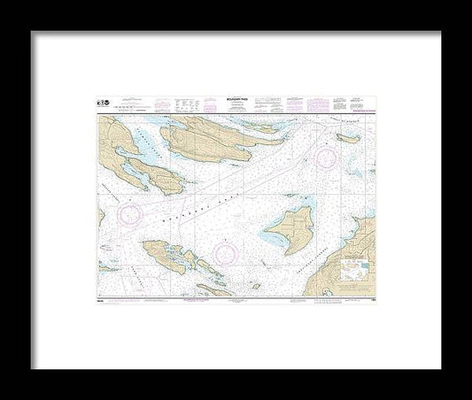 A beuatiful Framed Print of the Nautical Chart-18432 Boundary Pass by SeaKoast