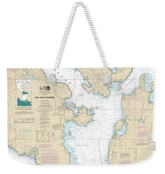 Nautical Chart-18434 San Juan Channel - Weekender Tote Bag
