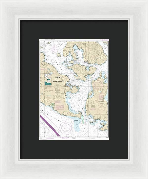 Nautical Chart-18434 San Juan Channel - Framed Print