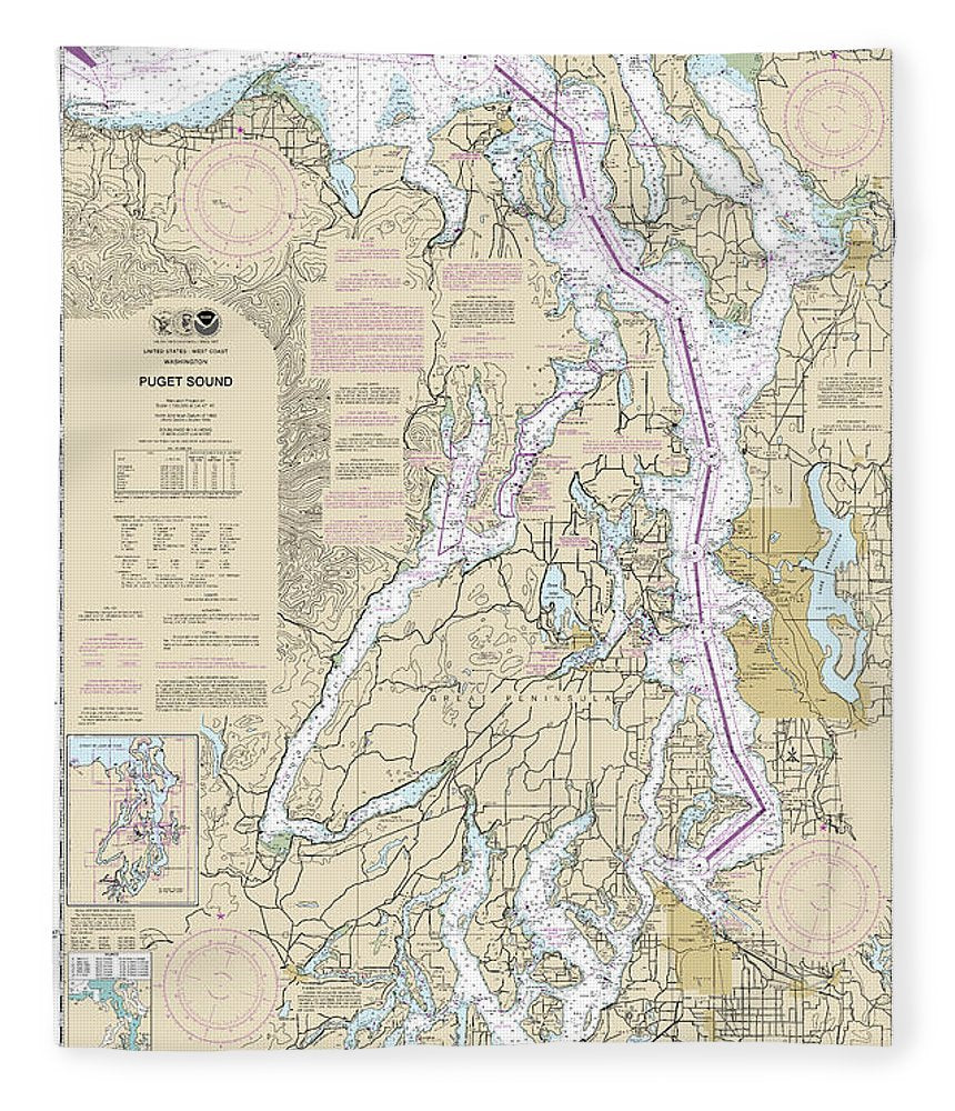 Nautical Chart 18440 Puget Sound Blanket