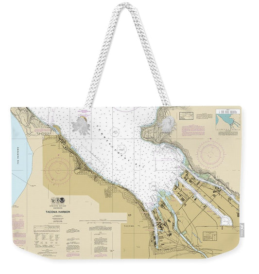 Nautical Chart-18453 Tacoma Harbor - Weekender Tote Bag