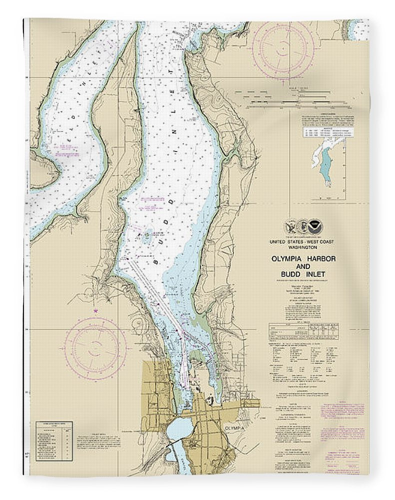 Nautical Chart-18456 Olympia Harbor-budd Inlet - Blanket