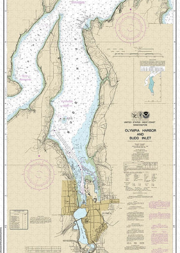 Nautical Chart-18456 Olympia Harbor-budd Inlet - Puzzle