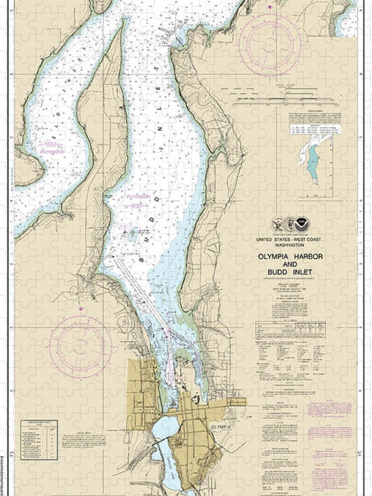 Nautical Chart 18456 Olympia Harbor Budd Inlet Puzzle