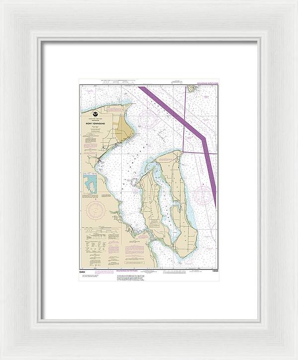 Nautical Chart-18464 Port Townsend - Framed Print