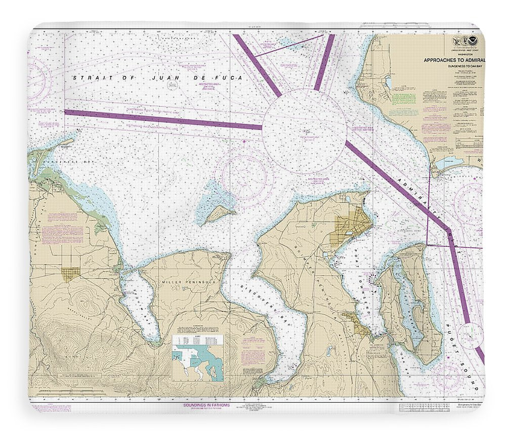 Nautical Chart 18471 Approaches Admiralty Inlet Dungeness Oak Bay ...