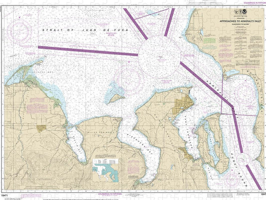 Nautical Chart 18471 Approaches Admiralty Inlet Dungeness Oak Bay Puzzle