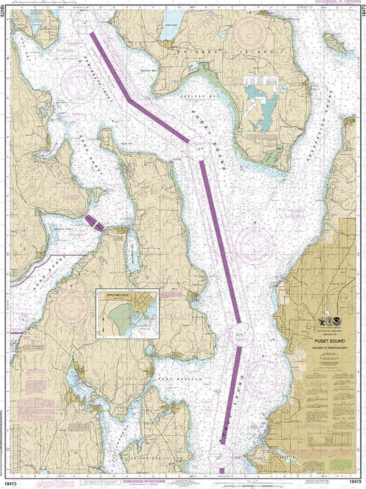 Nautical Chart 18473 Puget Sound Oak Bay Shilshole Bay Puzzle