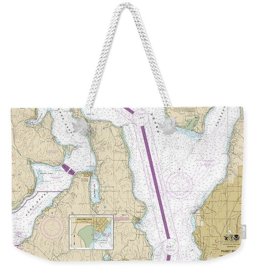 Nautical Chart-18473 Puget Sound-oak Bay-shilshole Bay - Weekender Tote Bag
