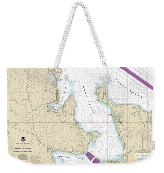 Nautical Chart-18477 Puget Sound-entrance-hood Canal - Weekender Tote Bag