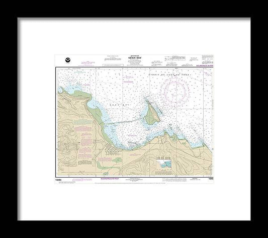 Nautical Chart-18484 Neah Bay - Framed Print