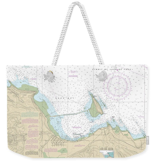 Nautical Chart-18484 Neah Bay - Weekender Tote Bag