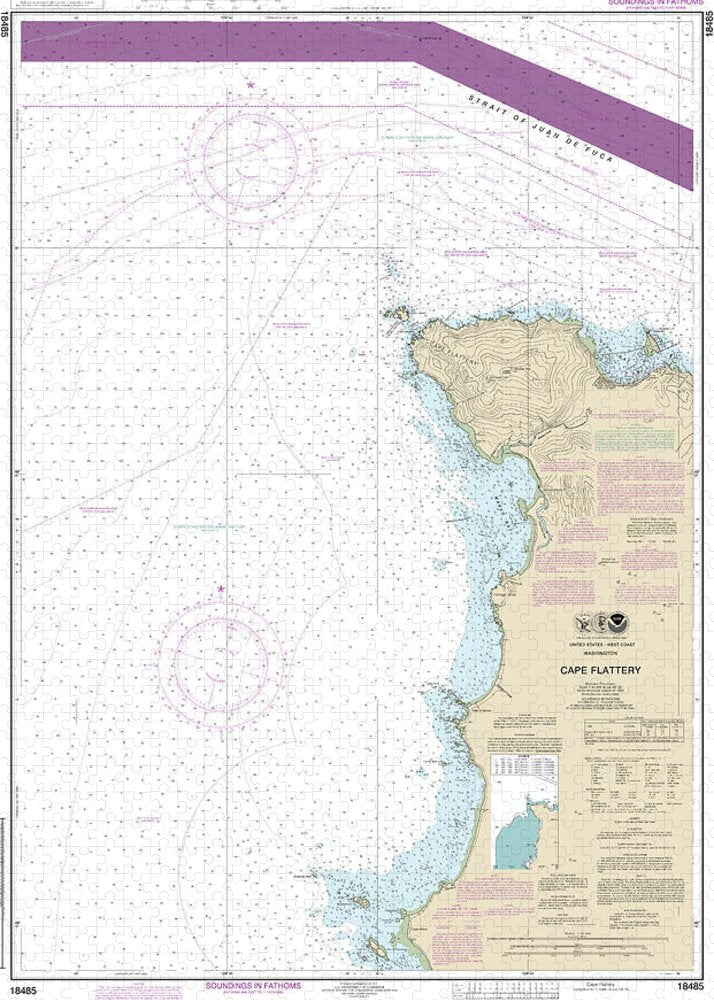 Nautical Chart-18485 Cape Flattery - Puzzle