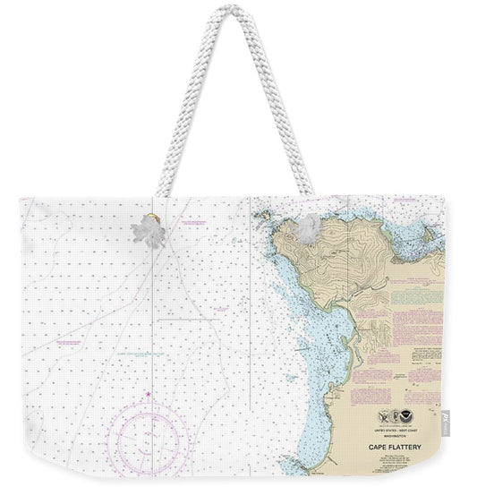 Nautical Chart-18485 Cape Flattery - Weekender Tote Bag
