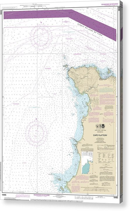 Nautical Chart-18485 Cape Flattery  Acrylic Print