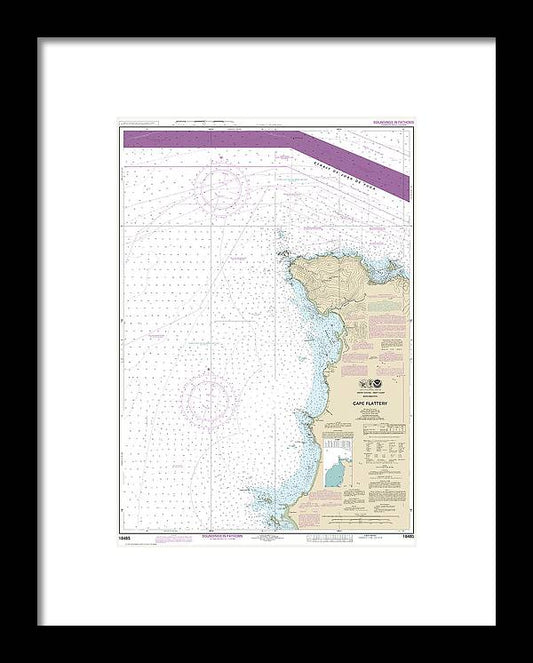 A beuatiful Framed Print of the Nautical Chart-18485 Cape Flattery by SeaKoast