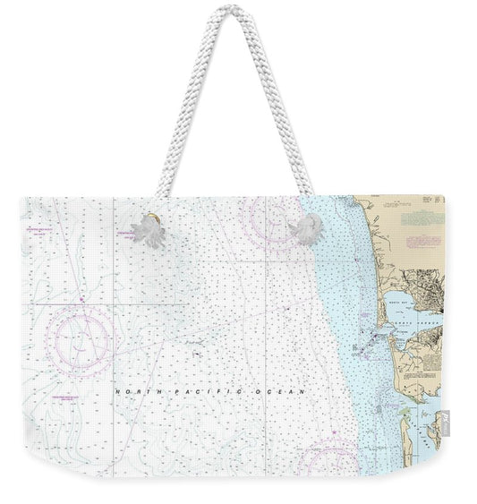 Nautical Chart-18500 Columbia River-destruction Island - Weekender Tote Bag