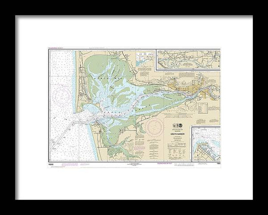 Nautical Chart-18502 Grays Harbor, Westhaven Cove - Framed Print