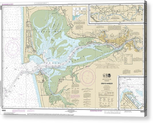 Nautical Chart-18502 Grays Harbor, Westhaven Cove  Acrylic Print