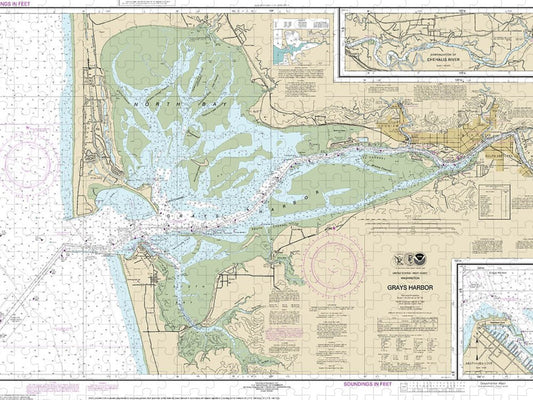 Nautical Chart 18502 Grays Harbor, Westhaven Cove Puzzle