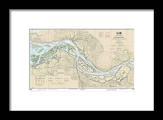 A beuatiful Framed Print of the Nautical Chart-18523 Columbia River Harrington Point-Crims Island by SeaKoast