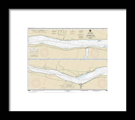 A beuatiful Framed Print of the Nautical Chart-18536 Columbia River Sundale-Heppner Junction by SeaKoast