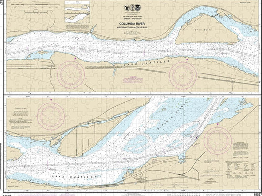 Nautical Chart 18537 Columbia River Alderdale Blalock Islands Puzzle